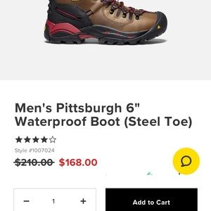 Men Pittsburgh steel toe work boots